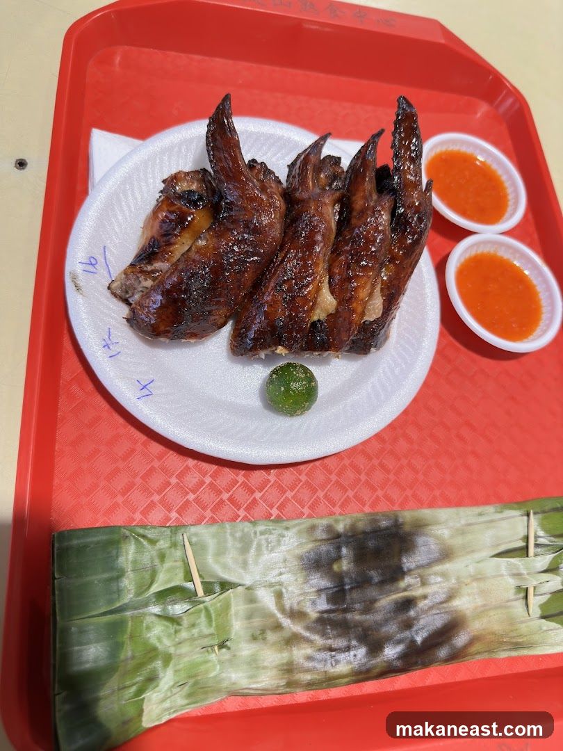 Grilled Chicken Wings and Fish