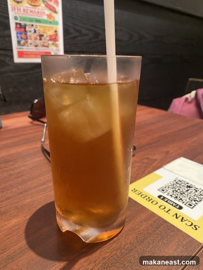 Iced Tea with QR Code and Menu