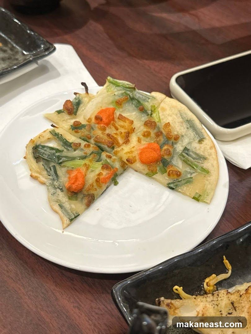 Scallion Pancake with Orange Topping