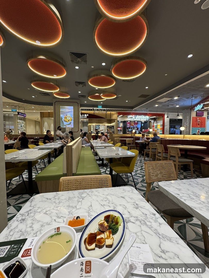 Restaurant Interior with Food