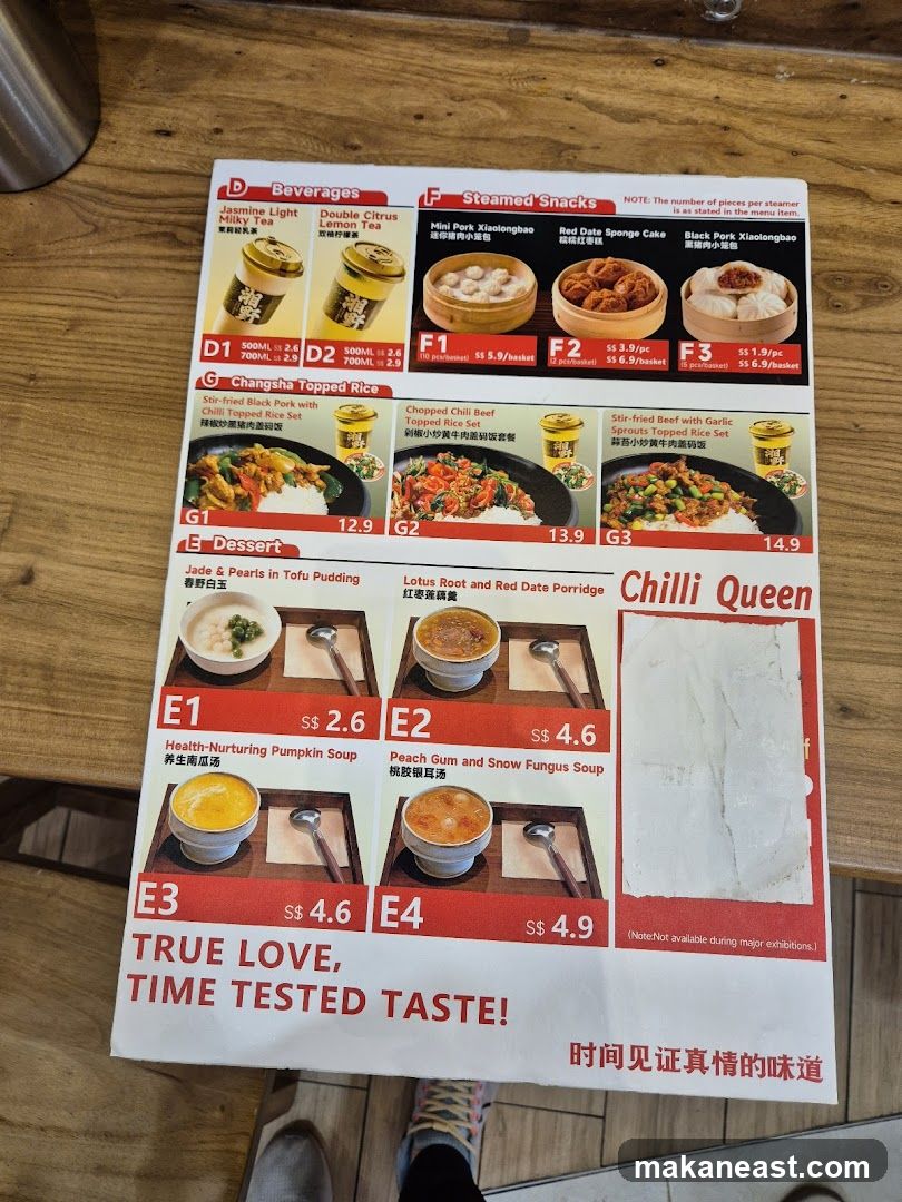 Chilli Queen Menu