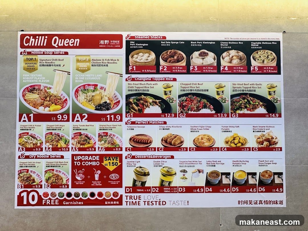 Chilli Queen Menu
