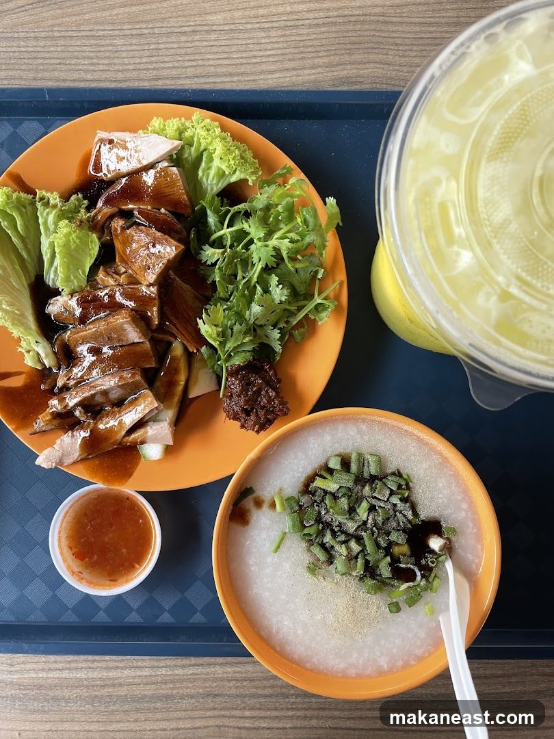 Roast Duck and Congee Meal