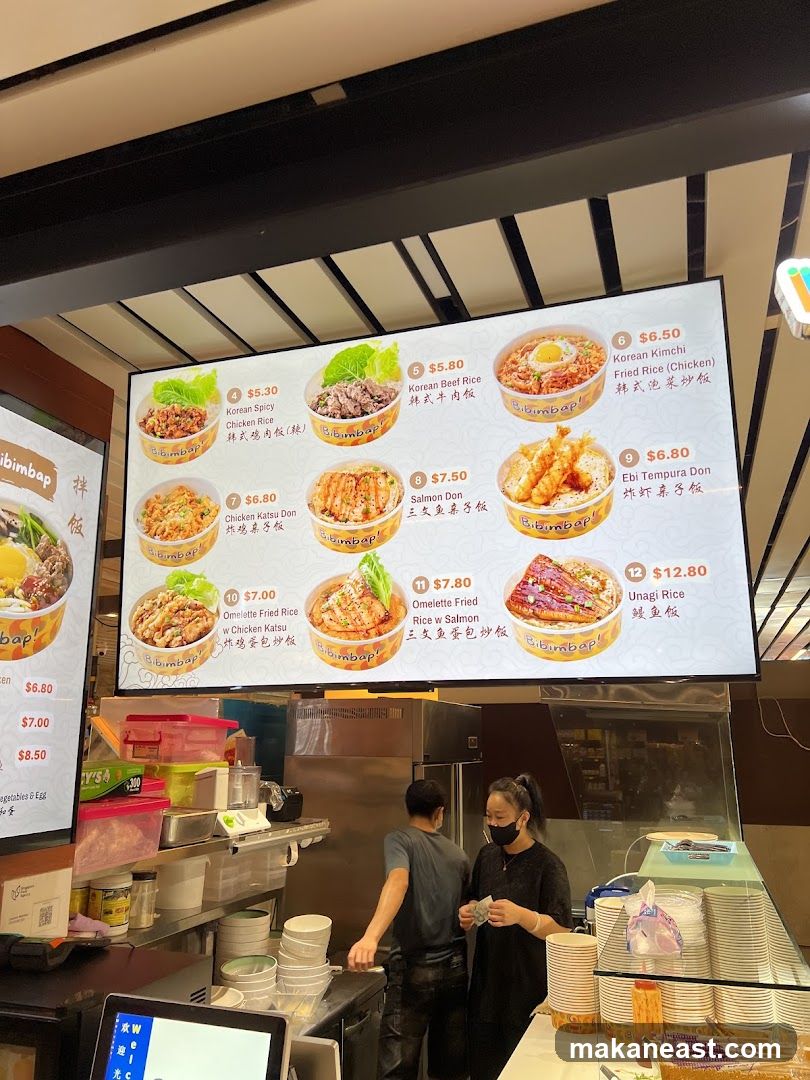 Bibimbap Menu