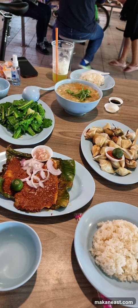 Table with food and drinks