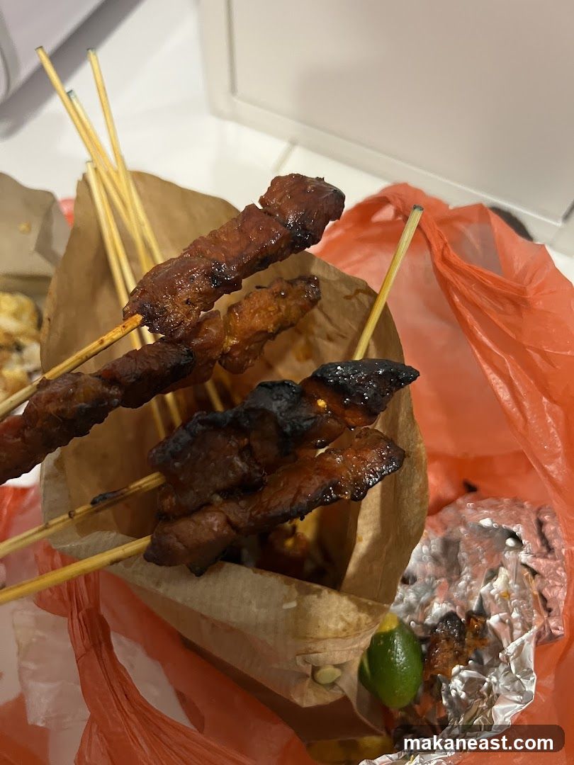 Skewers of grilled meat