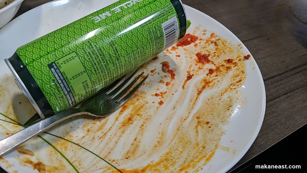 Dirty Plate with Can and Fork
