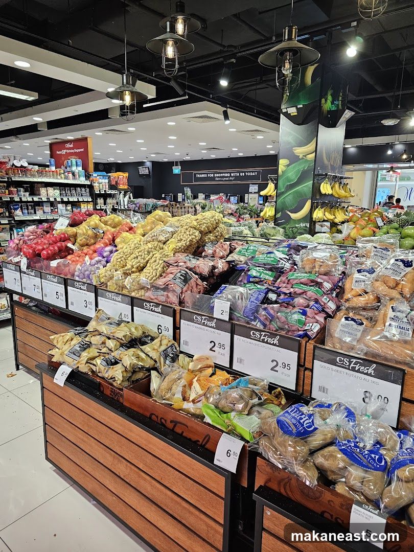 Produce Aisle in a Supermarket
