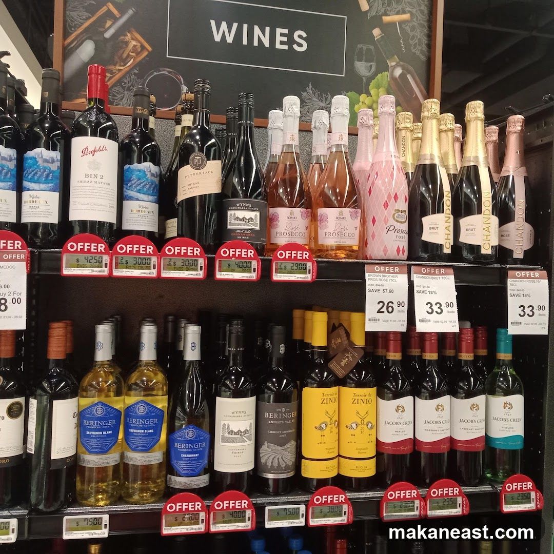 Wine display with offers