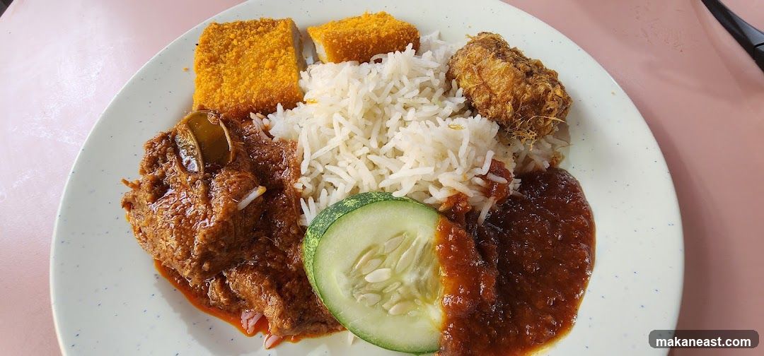 Plate of Rice with Meat and Sides