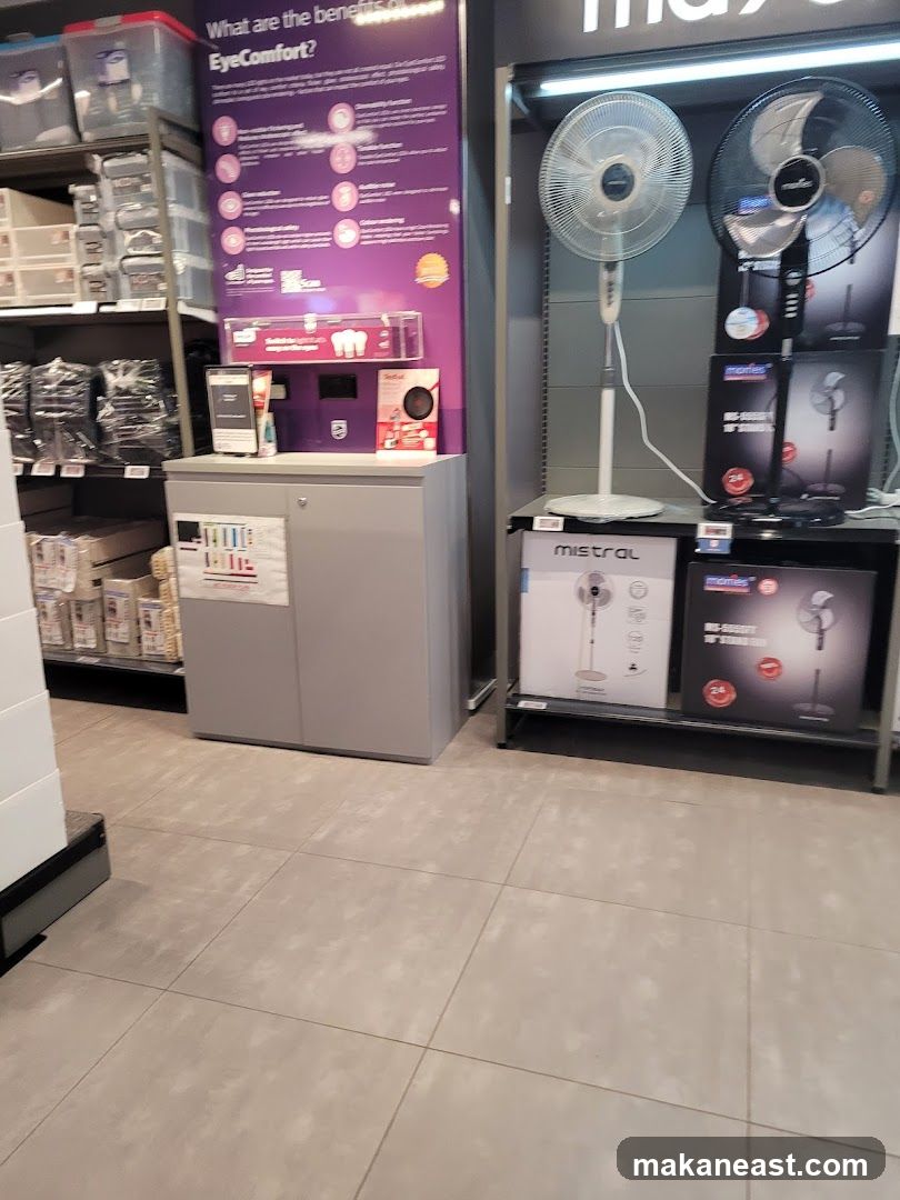 Display of Fans and Storage Solutions