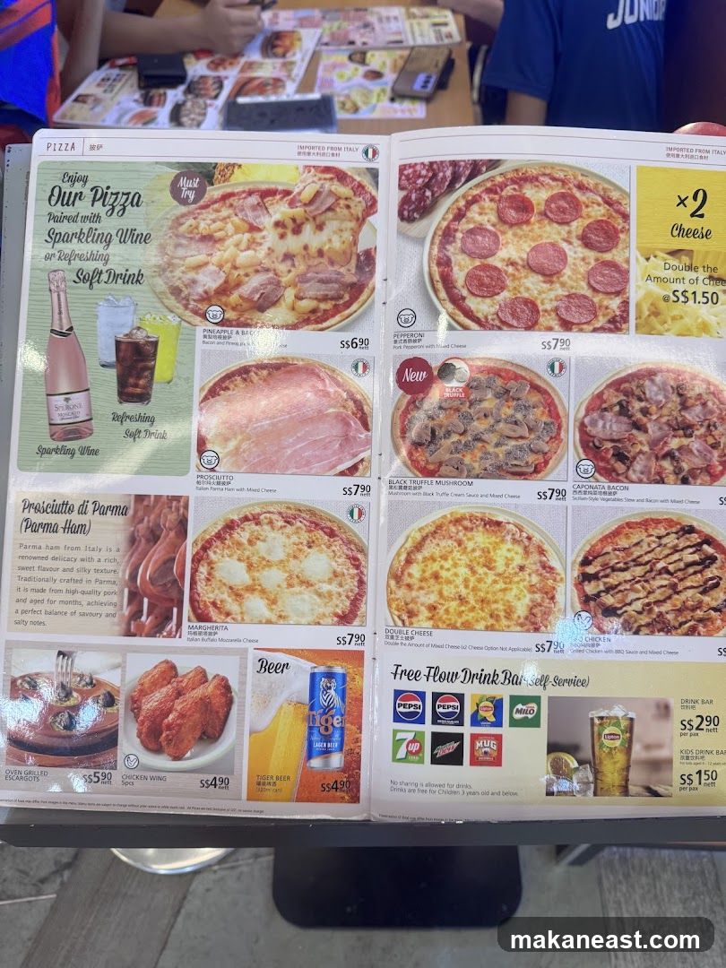 Pizza Menu