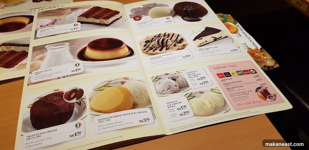 Dessert Menu