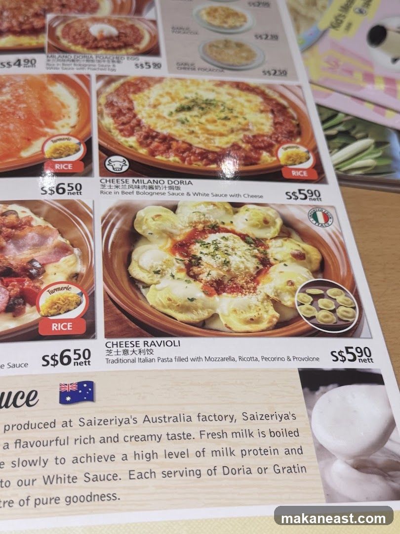 Saizeriya Menu