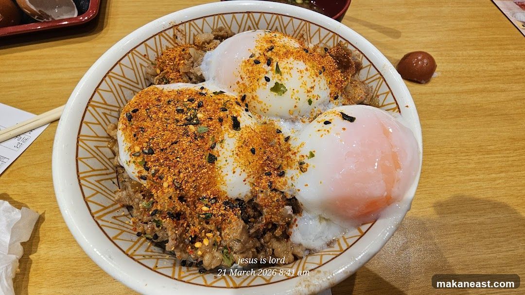 Beef Bowl with Poached Eggs