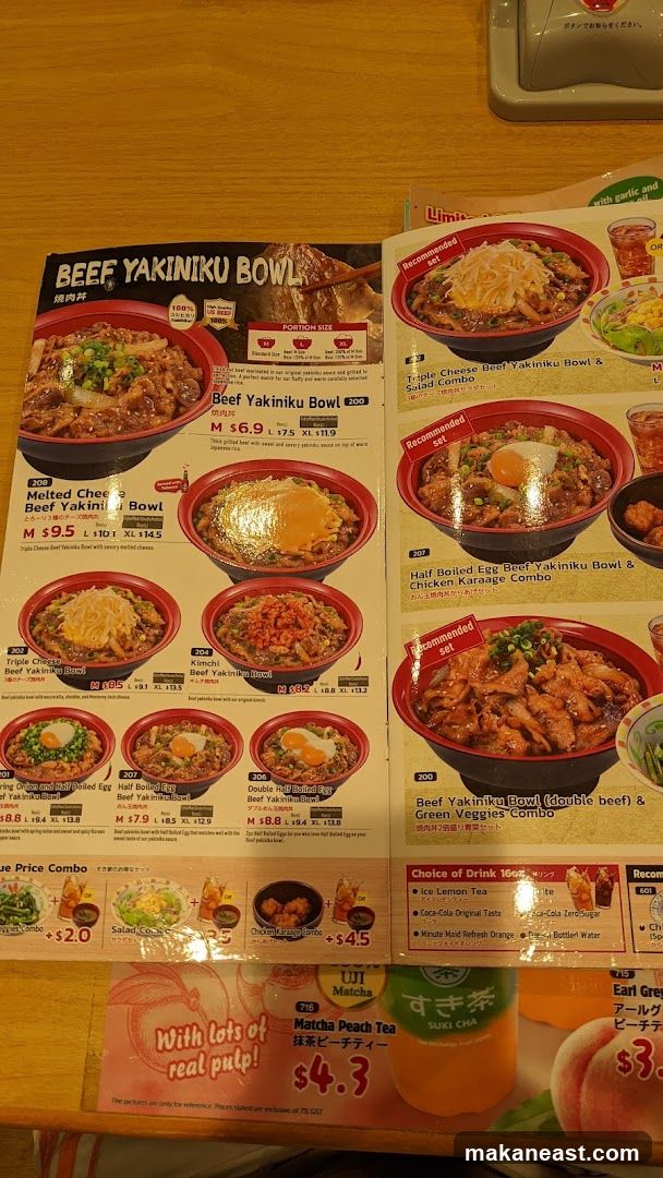 Beef Yakiniku Bowl Menu