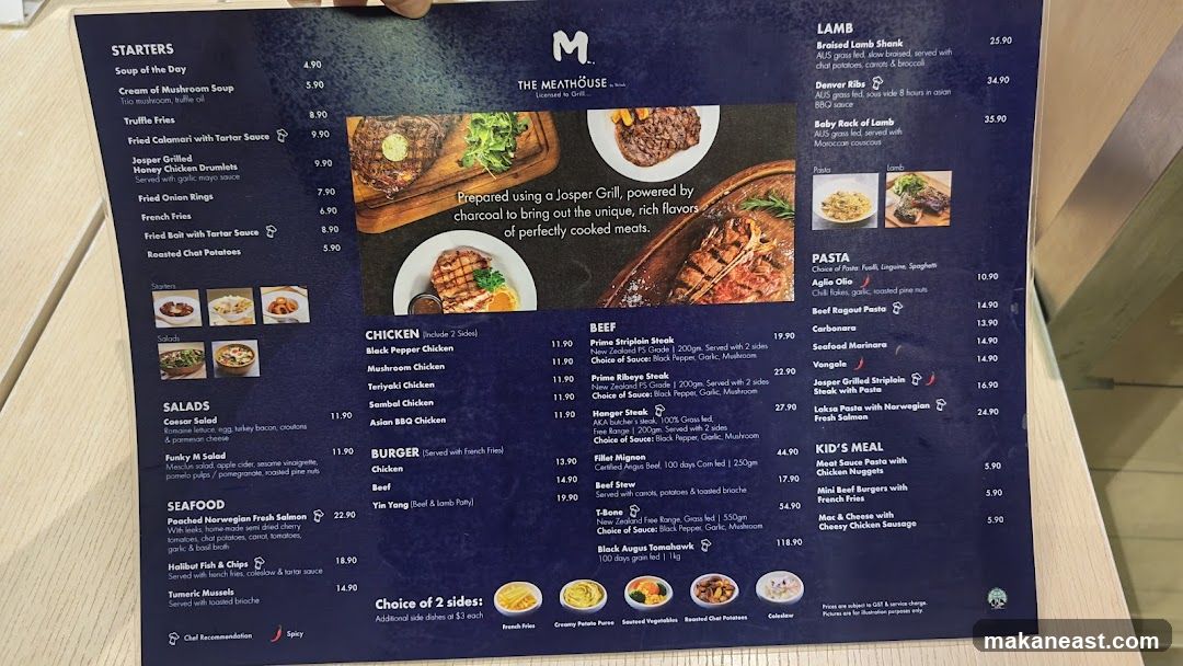 The Meathouse Menu