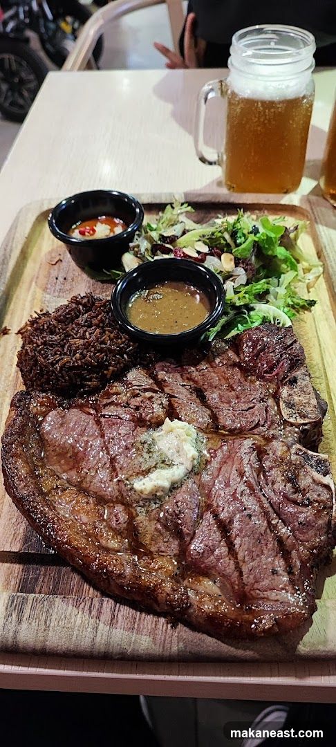 Steak Dinner with Beer