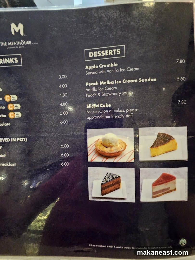 The Meathouse Menu