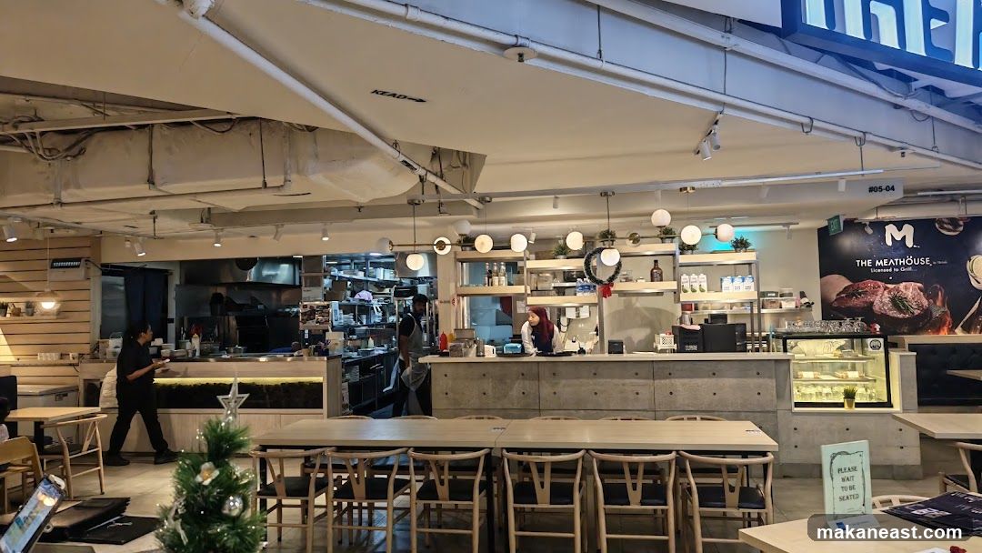 Restaurant Interior with Open Kitchen