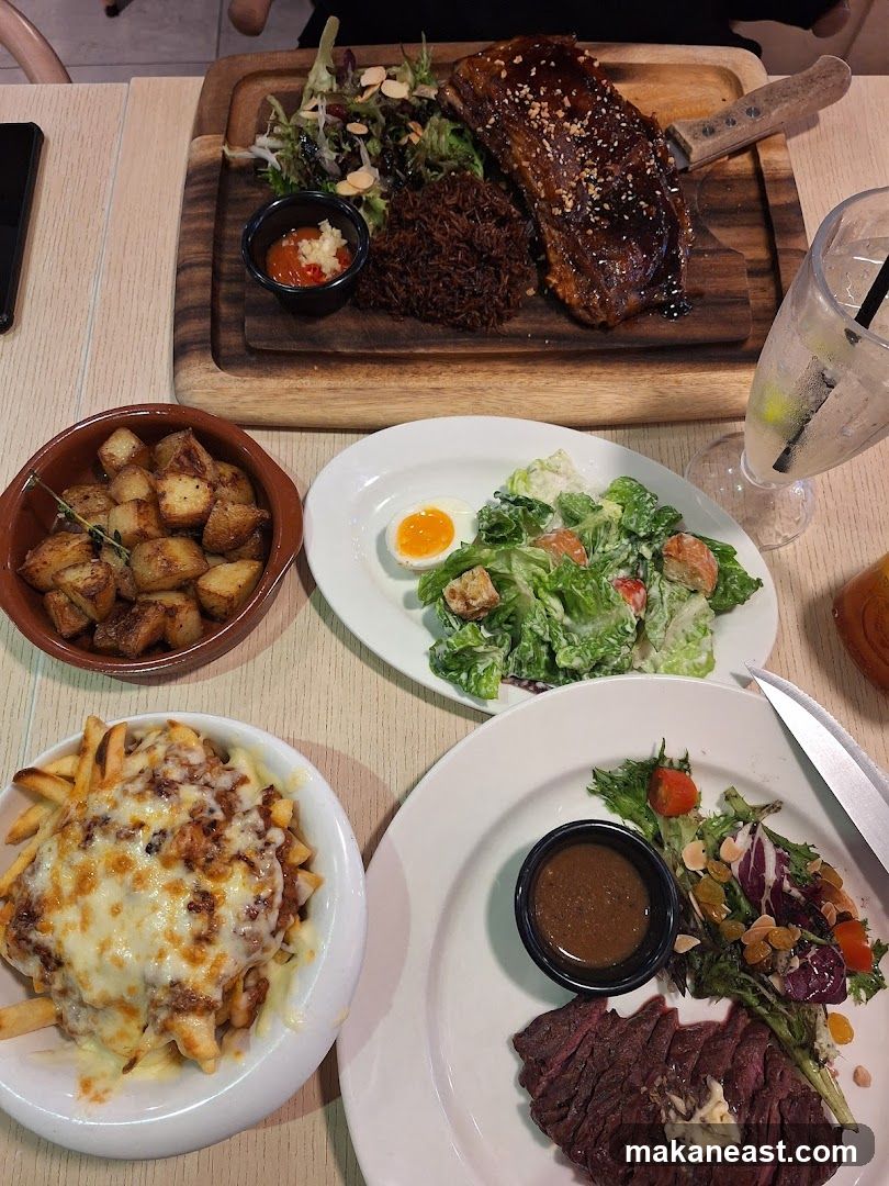 Table with various dishes