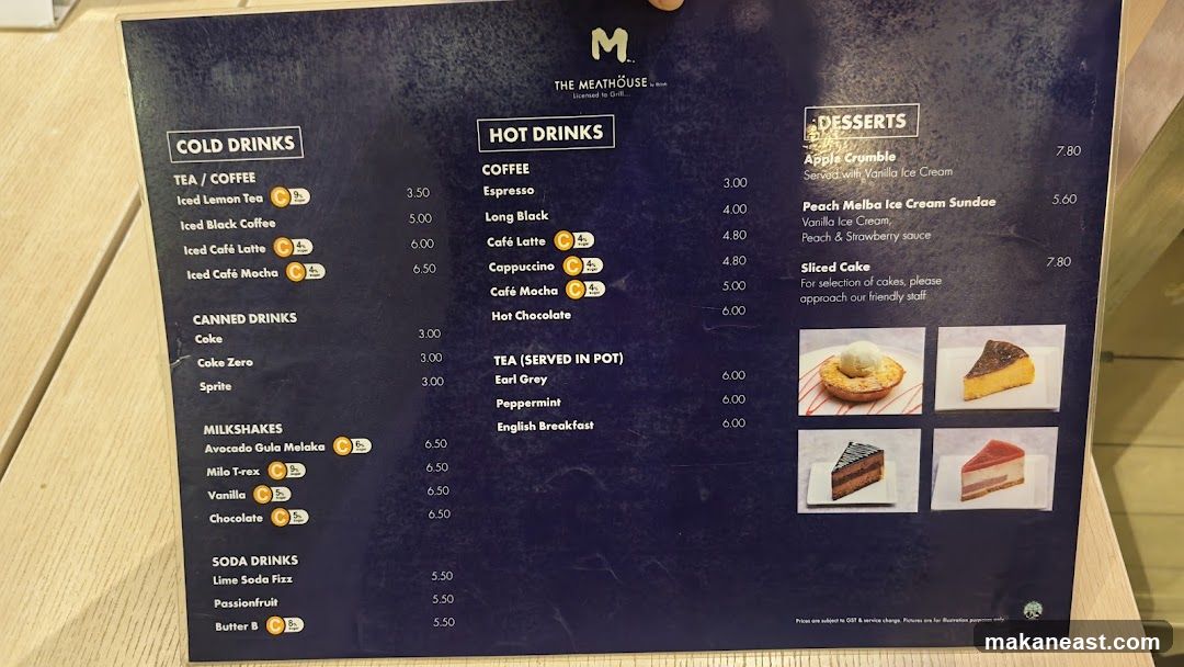 The Meathouse Menu
