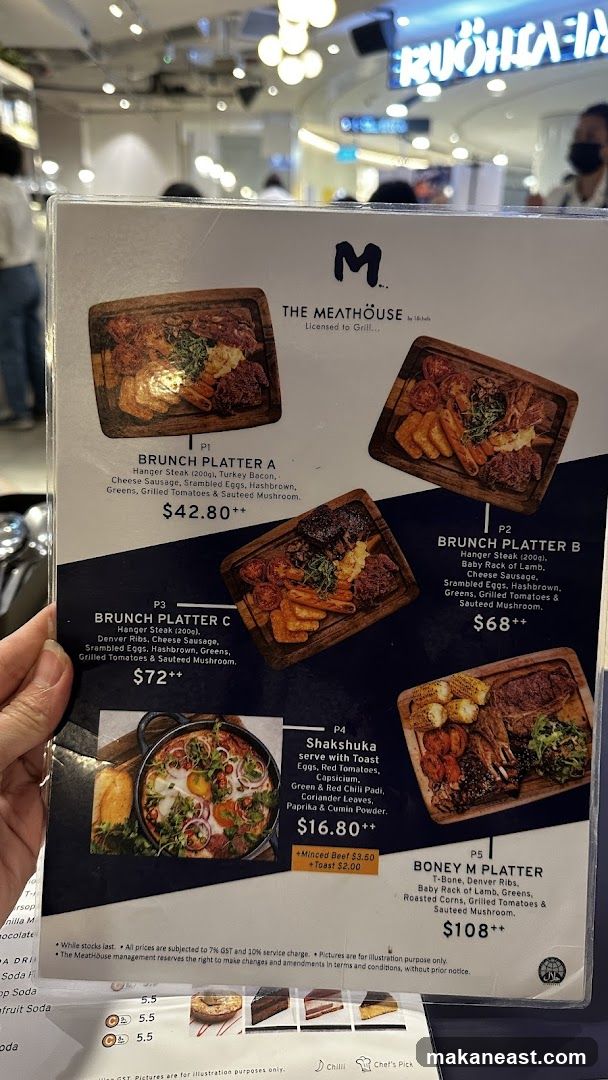 The Meathouse Menu