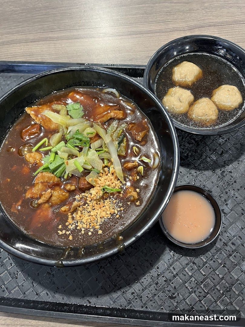 Noodle Dish with Meatballs and Sauce