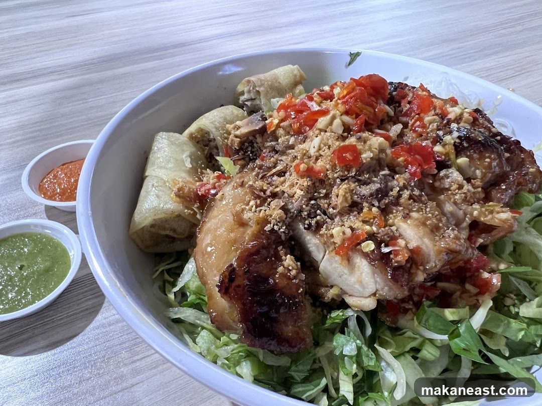 Chicken and Spring Rolls Bowl