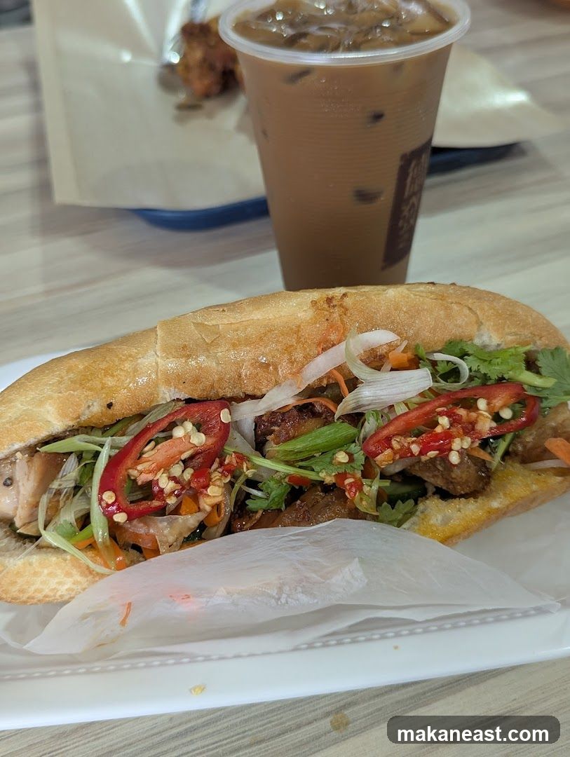 Banh Mi and Iced Coffee
