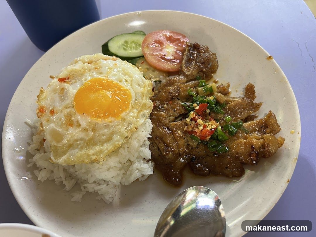 Pork Chop Rice with Fried Egg