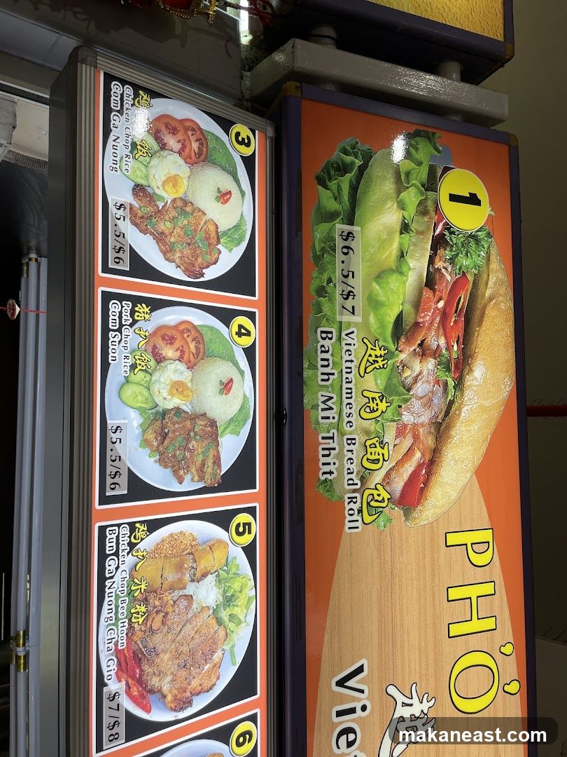 Vietnamese Food Menu