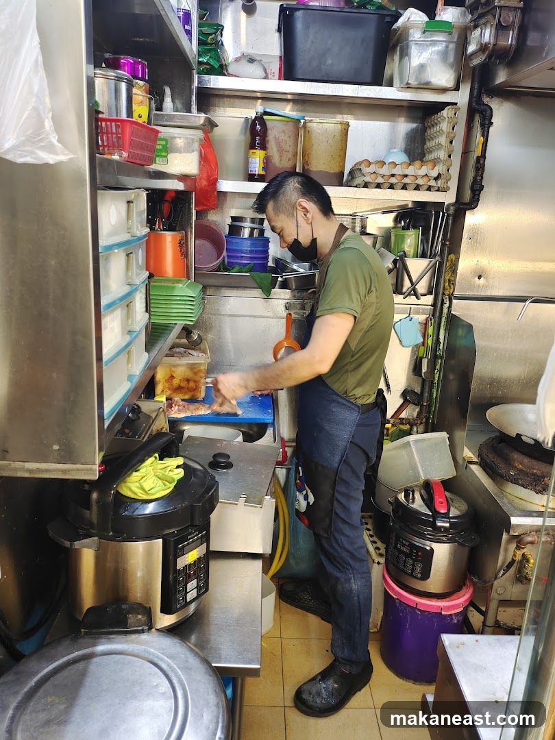 Chef preparing food in a kitchen