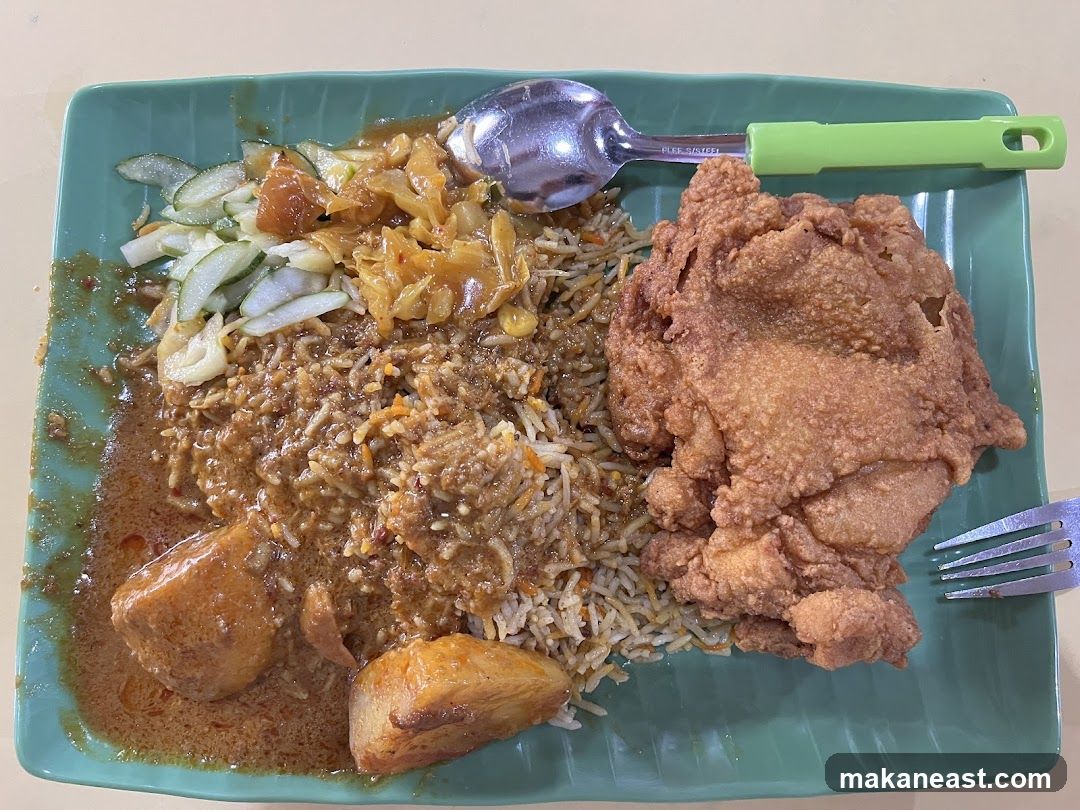 Fried Chicken and Rice Plate
