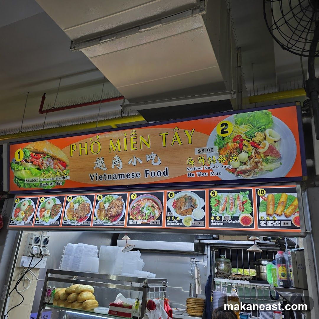 Vietnamese Food Stall Menu