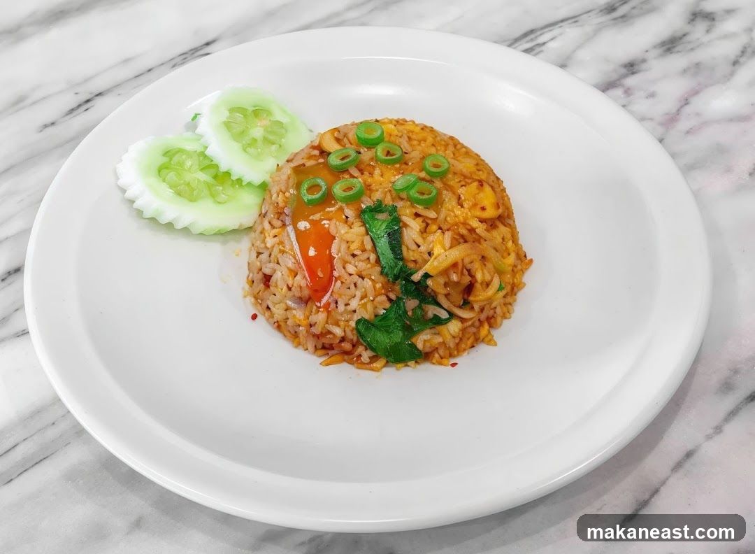 Fried Rice with Cucumber Slices