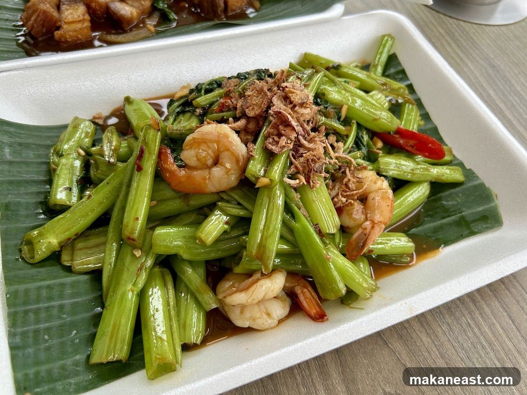 Stir-fried Water Spinach with Shrimp