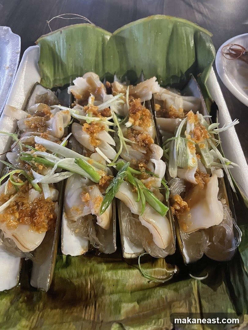 Steamed Razor Clams