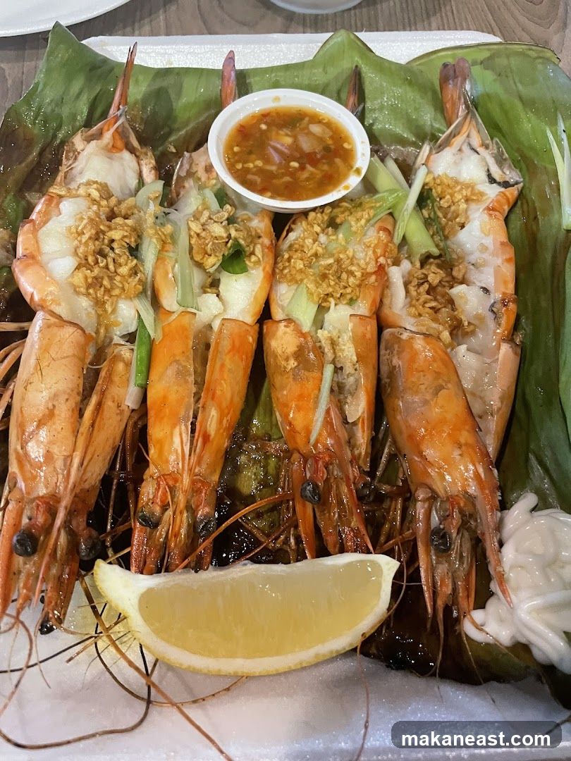 Grilled Prawns with Dipping Sauce