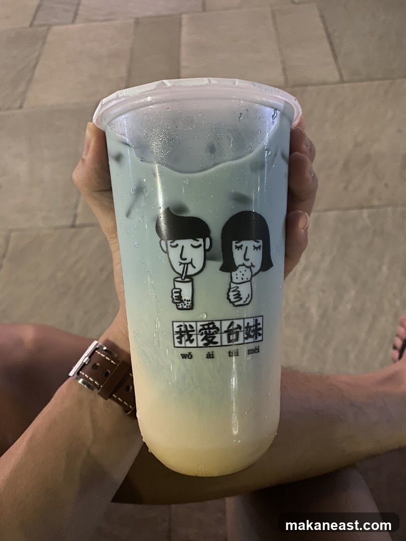 Beverage with cartoon characters