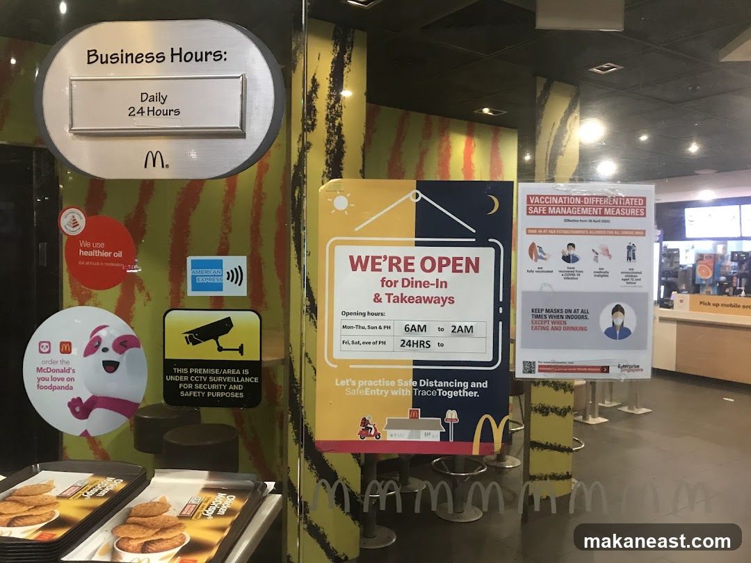 McDonald's Entrance with Safety Measures