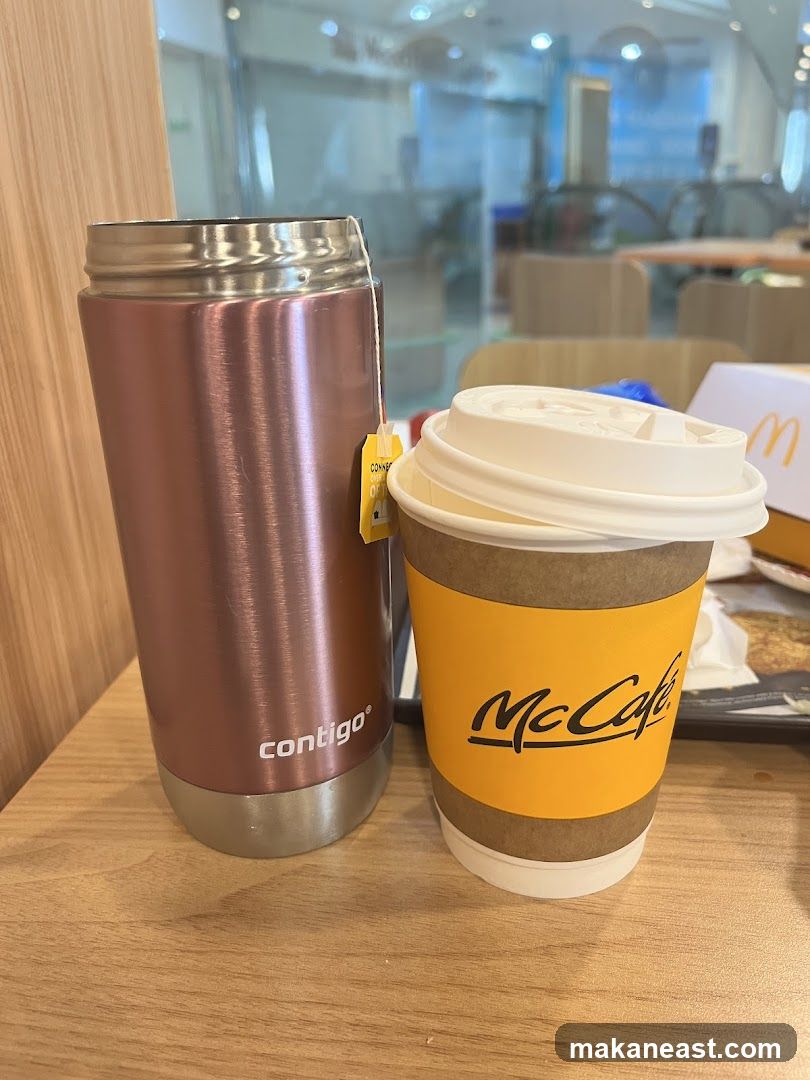 McCafé Coffee Cup and Contigo Tumbler