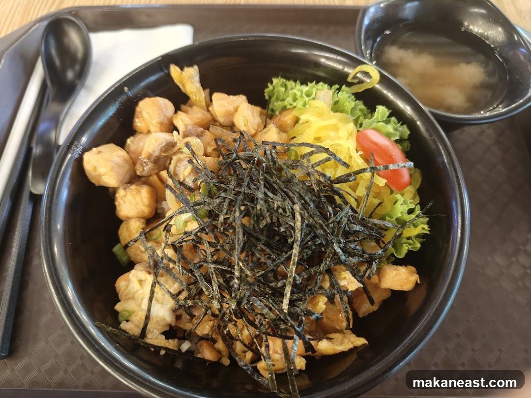 Salmon Donburi with Miso Soup