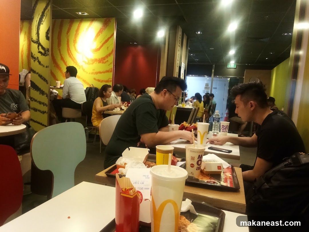 People eating at McDonald's