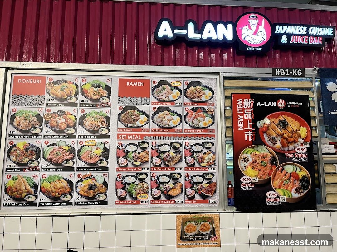 A-LAN Japanese Cuisine & Juice Bar Menu