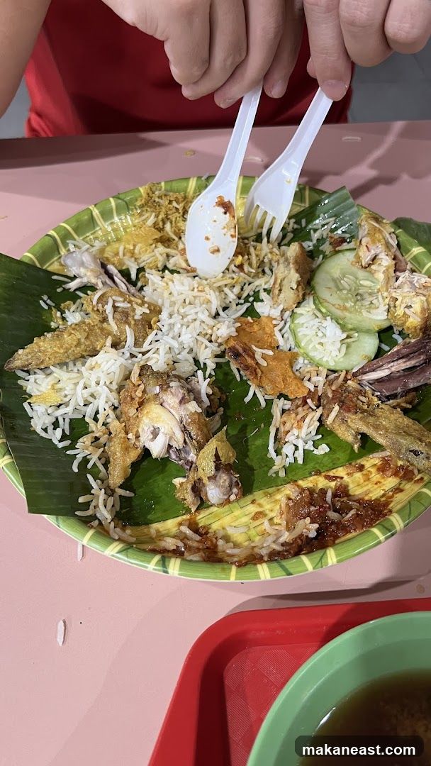 Partially Eaten Meal on Banana Leaf
