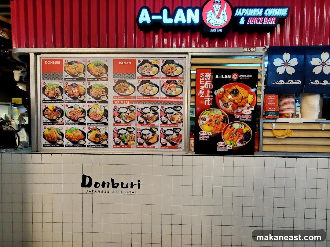 A-LAN Japanese Cuisine & Juice Bar Menu