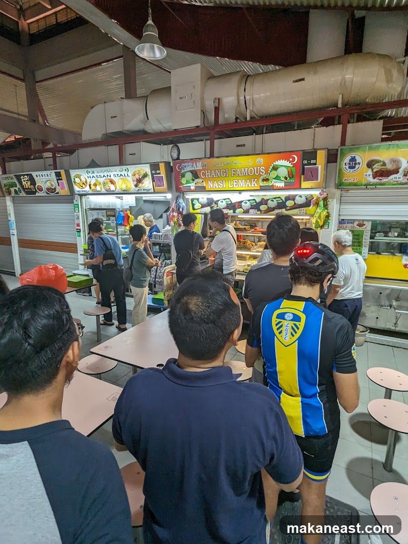 Food stalls in a market