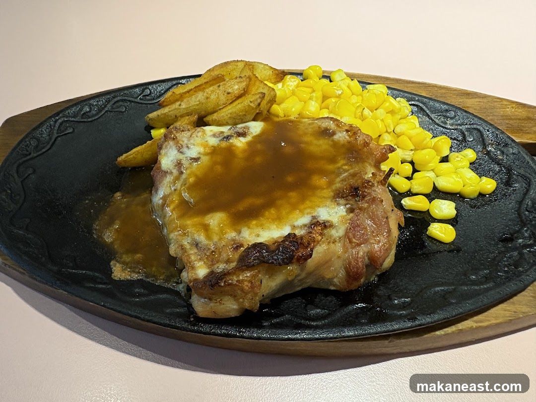 Steak with Fries and Corn