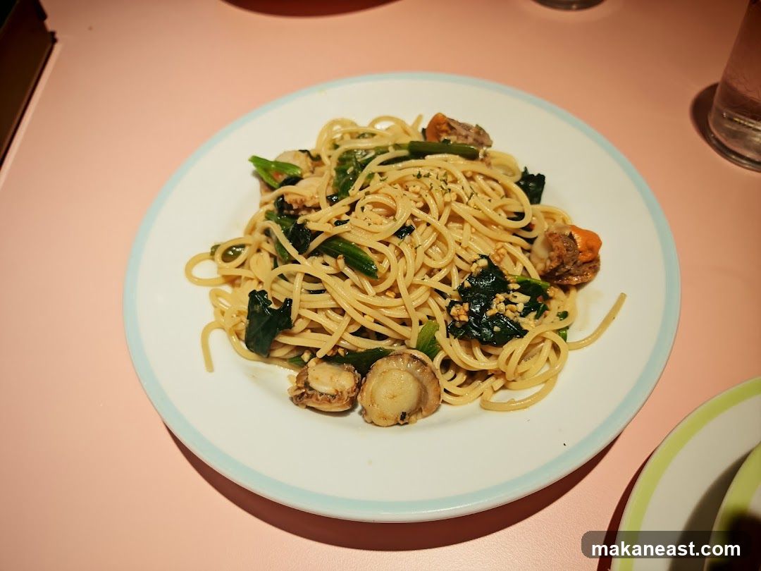 Scallop and Spinach Pasta